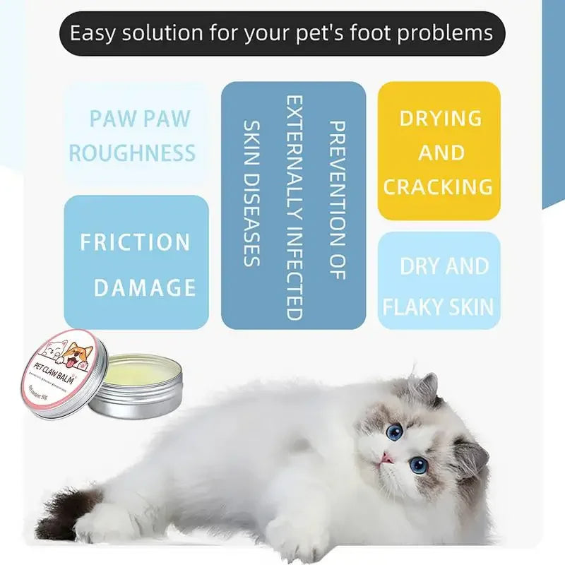 Paw Balm for Cats & Dogs 50g – Nose & Paw Moisturizer, Crack Repair
