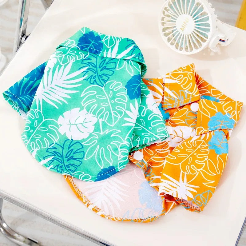 Pet Summer Shirt – Hawaiian Style Dog Clothes for Small Breeds