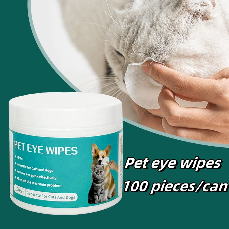 Pet Eye Wipes for Cats – Remove Tear Stains & Clean Eye Area Gently