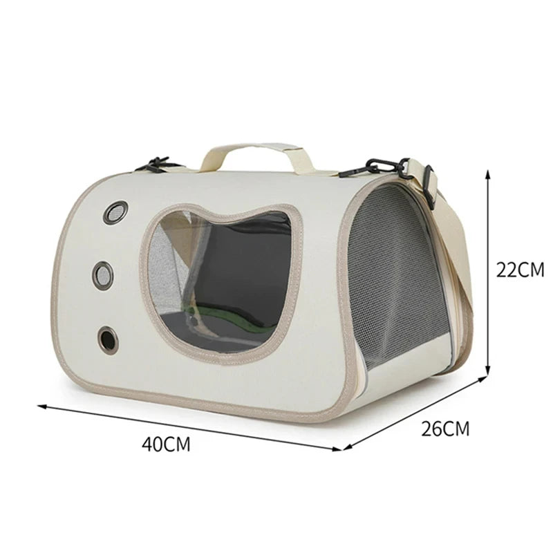 Portable Foldable Pet Carrier Bag for Small Dogs & Cats – Breathable Shoulder Travel Bag