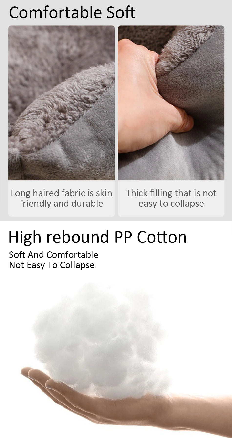 Cat Bed Pet Cushion for Cats, Kittens, Dogs – Comfortable House, Basket, and Habitat Accessories