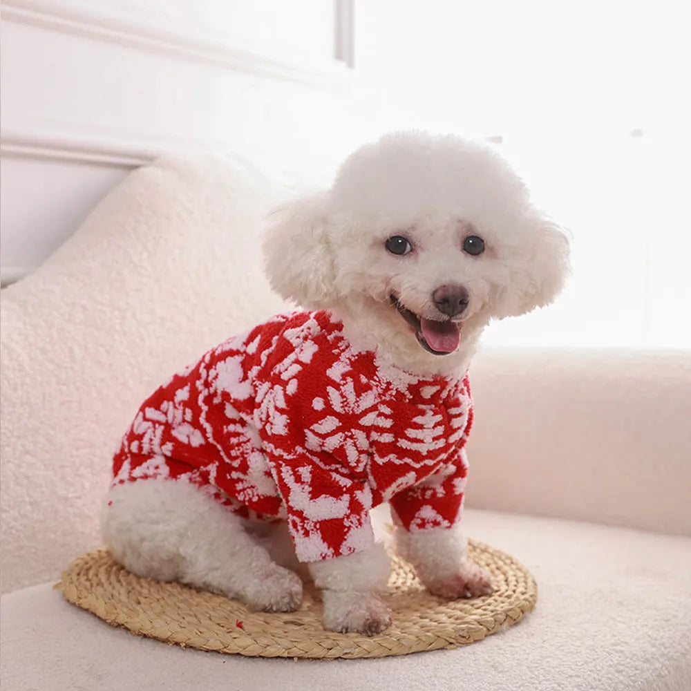 Soft Fleece Christmas Dog Clothes for Small Dogs Cats Puppy Costume