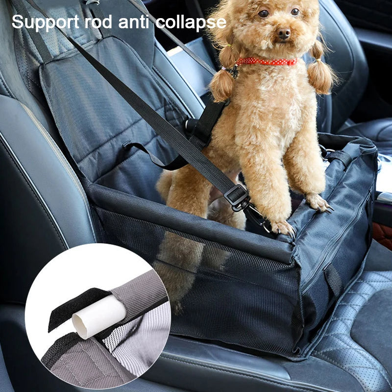 Foldable Dog Car Seat Cover Hammock - Pet Carrier Bag for Cats & Dogs
