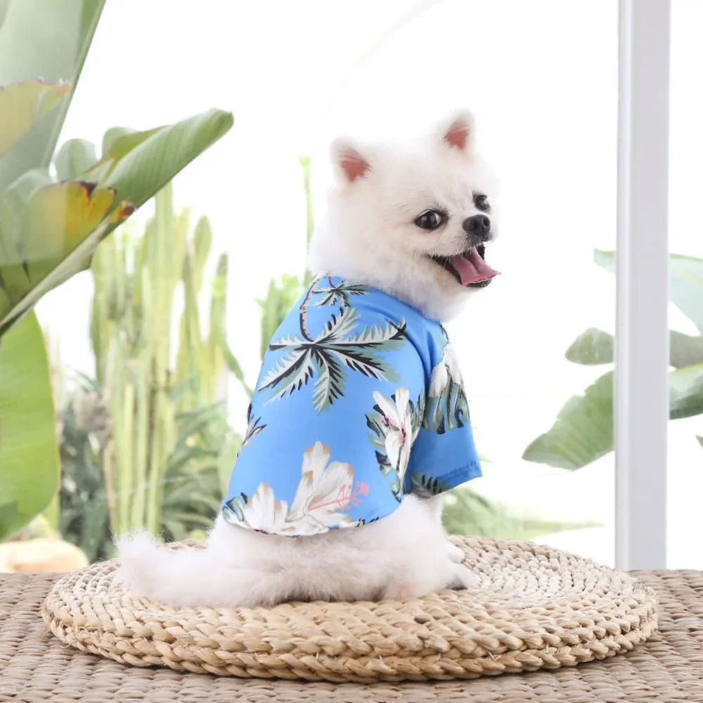 Hawaiian Dog T-Shirt – Tropical Shirt for Small Dogs & Cats