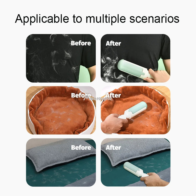 Pet Hair Remover Clothes Electrostatic Brush Cat Dog Hair Self-Cleaning