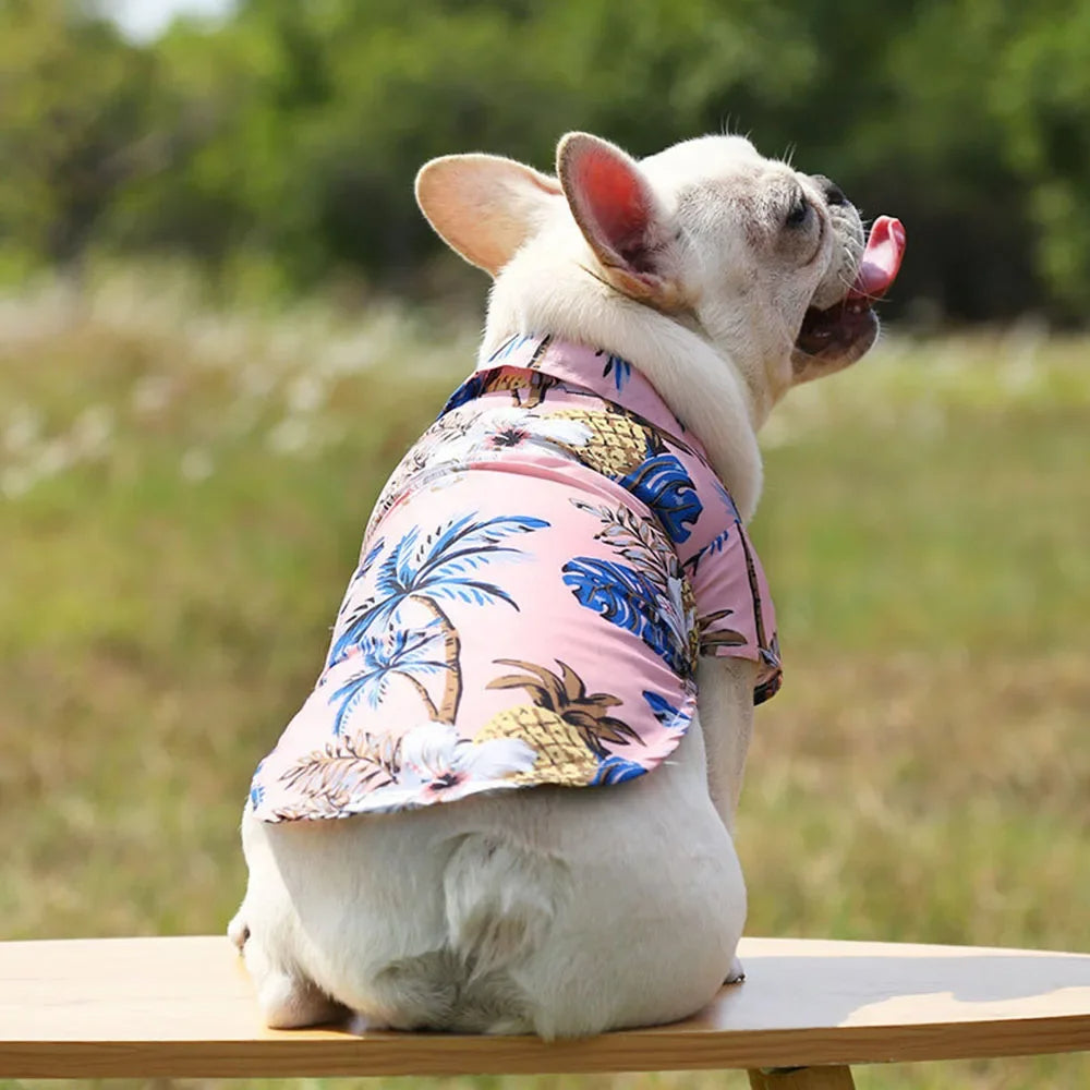 Hawaiian Dog T-Shirt – Tropical Shirt for Small Dogs & Cats