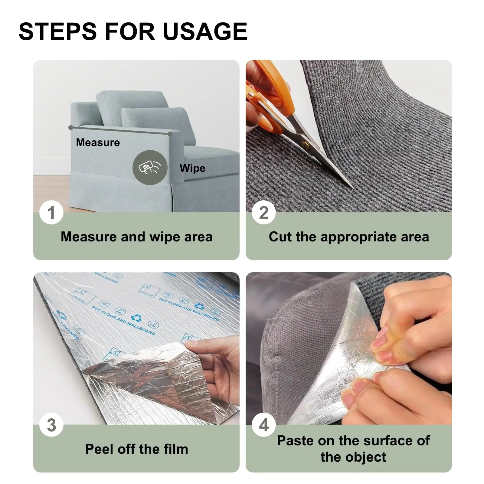 Self-Adhesive Cat Scratch Protector for Wall & Sofa – Trimmable Board