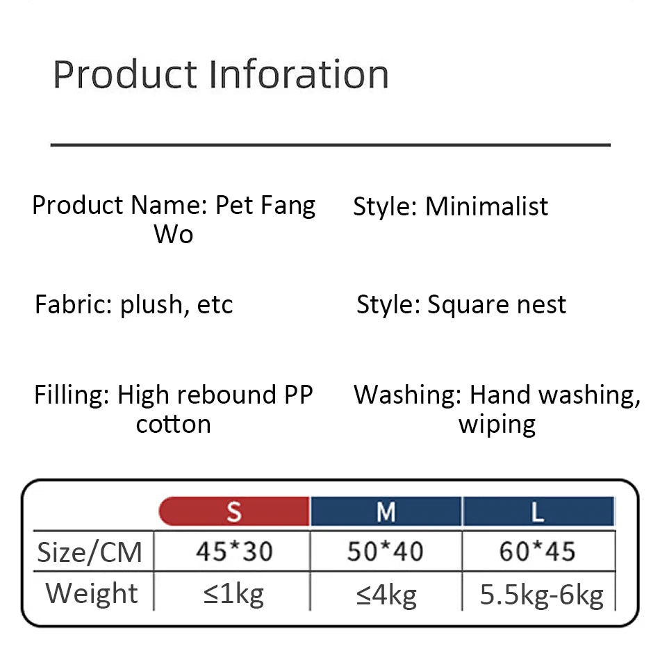 Cat Bed Pet Cushion for Cats, Kittens, Dogs – Comfortable House, Basket, and Habitat Accessories