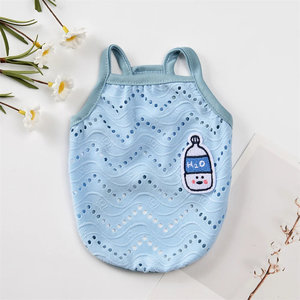 Cute Summer Mesh Pet Vest – Camisole Shirt for Small Dogs & Cats