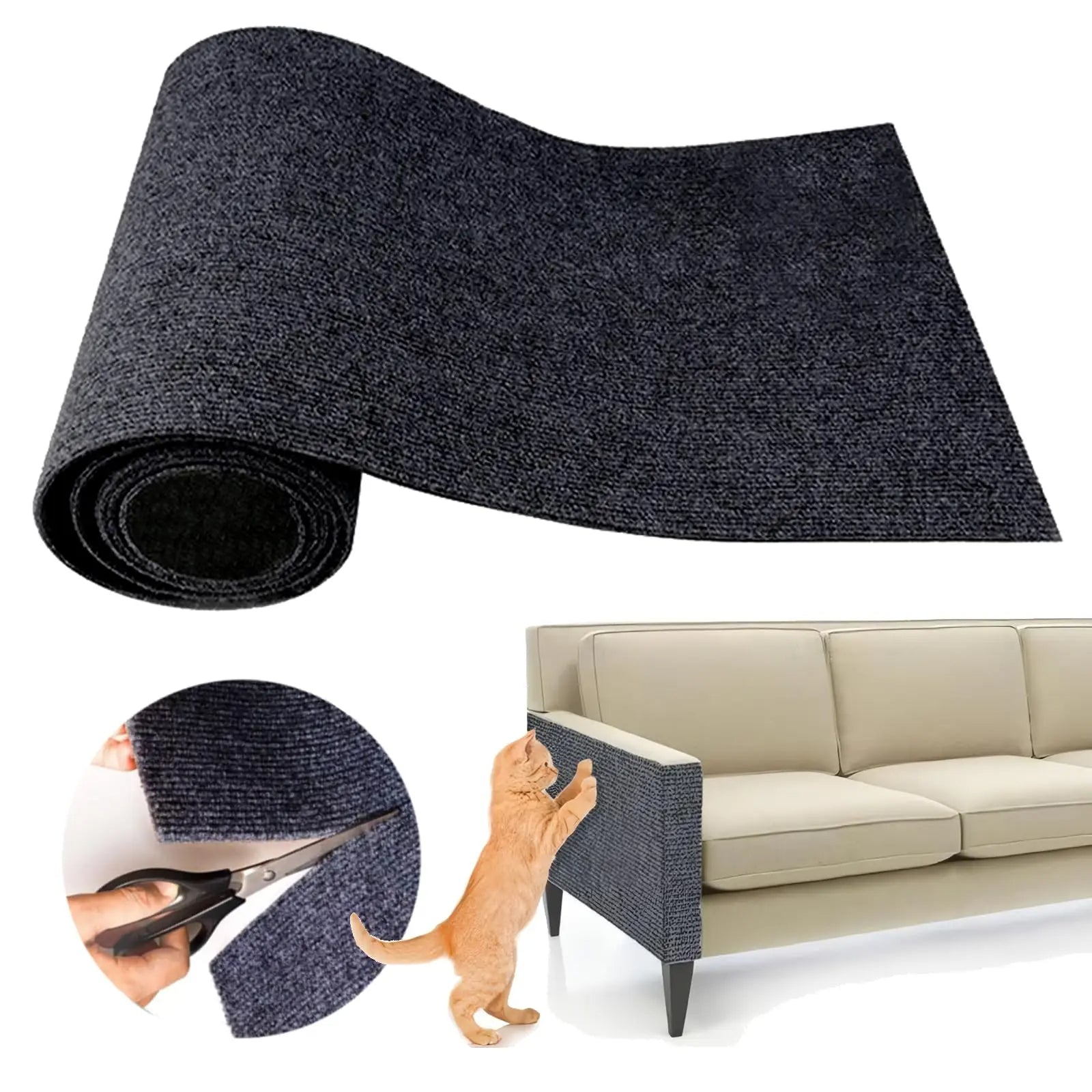 Self-Adhesive Cat Scratch Protector for Wall & Sofa – Trimmable Board