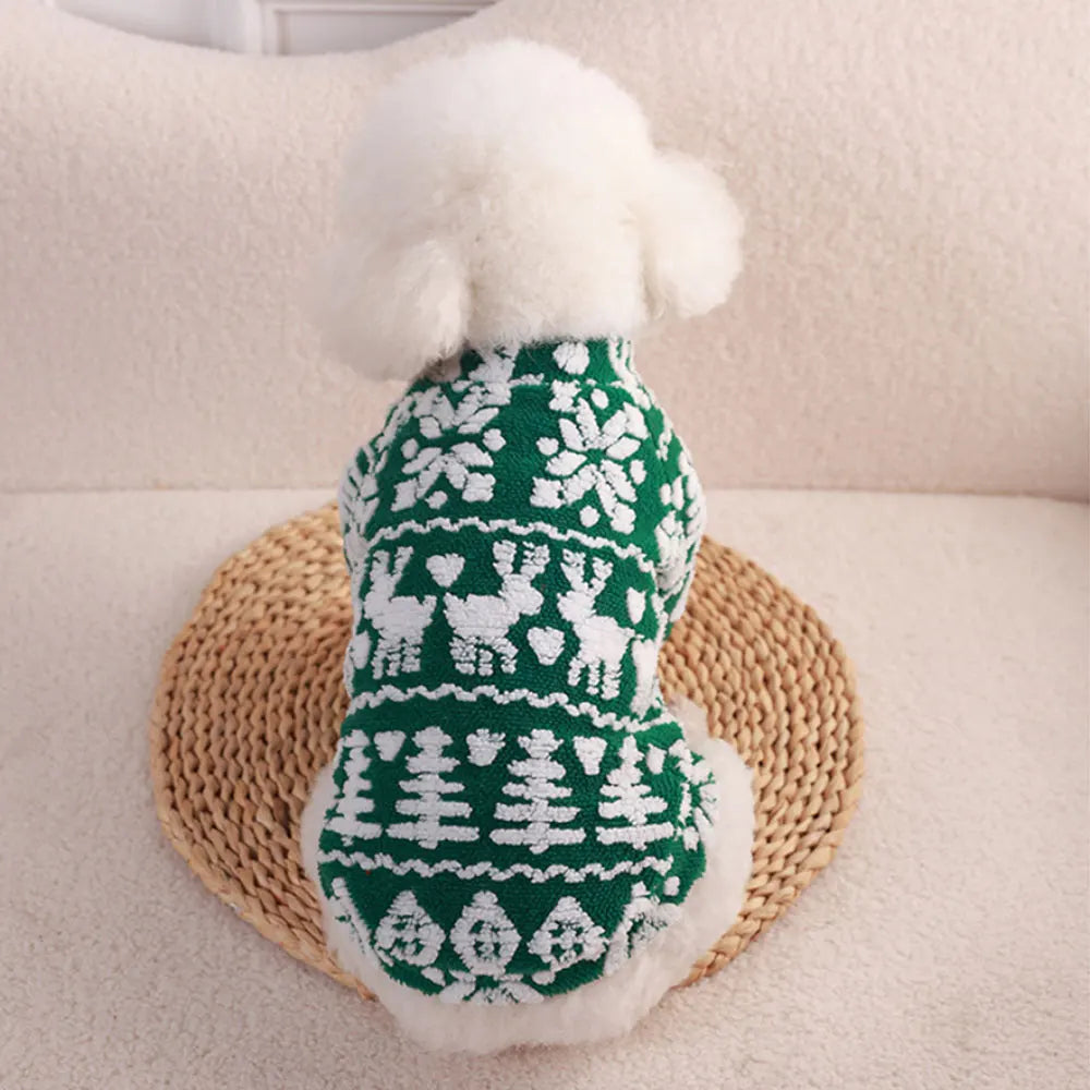 Soft Fleece Christmas Dog Clothes for Small Dogs Cats Puppy Costume