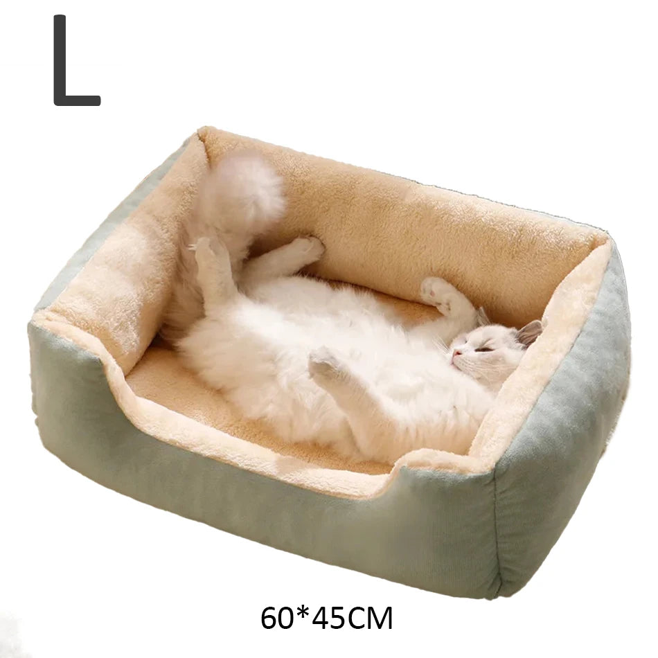 Cat Bed Pet Cushion for Cats, Kittens, Dogs – Comfortable House, Basket, and Habitat Accessories