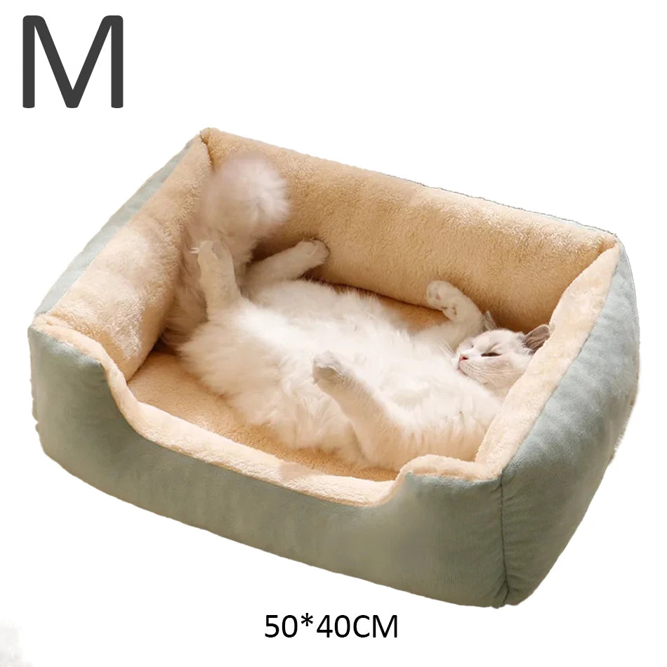 Cat Bed Pet Cushion for Cats, Kittens, Dogs – Comfortable House, Basket, and Habitat Accessories