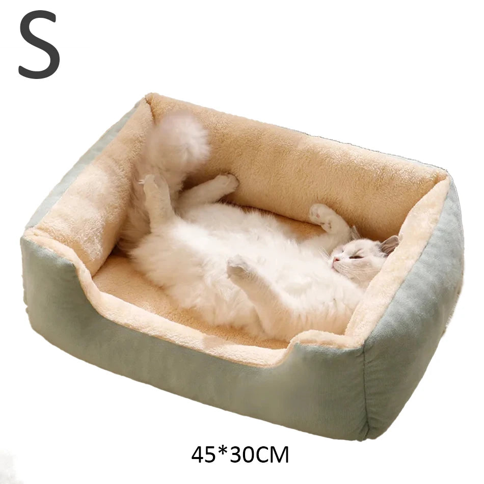 Cat Bed Pet Cushion for Cats, Kittens, Dogs – Comfortable House, Basket, and Habitat Accessories