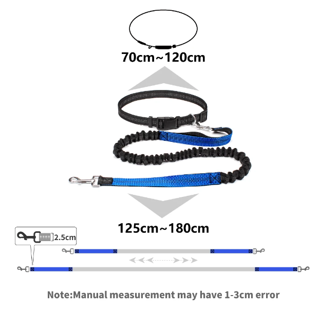 Hand Free Dog Leash for Pet Walking Running Jogging Adjustable Dog leash Waist Belt Chest Strap Traction Rope Dog Accessories