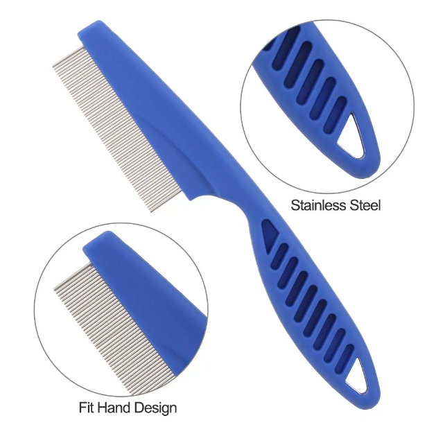 6 Pcs/set Pet Flea Comb Stainless Steel