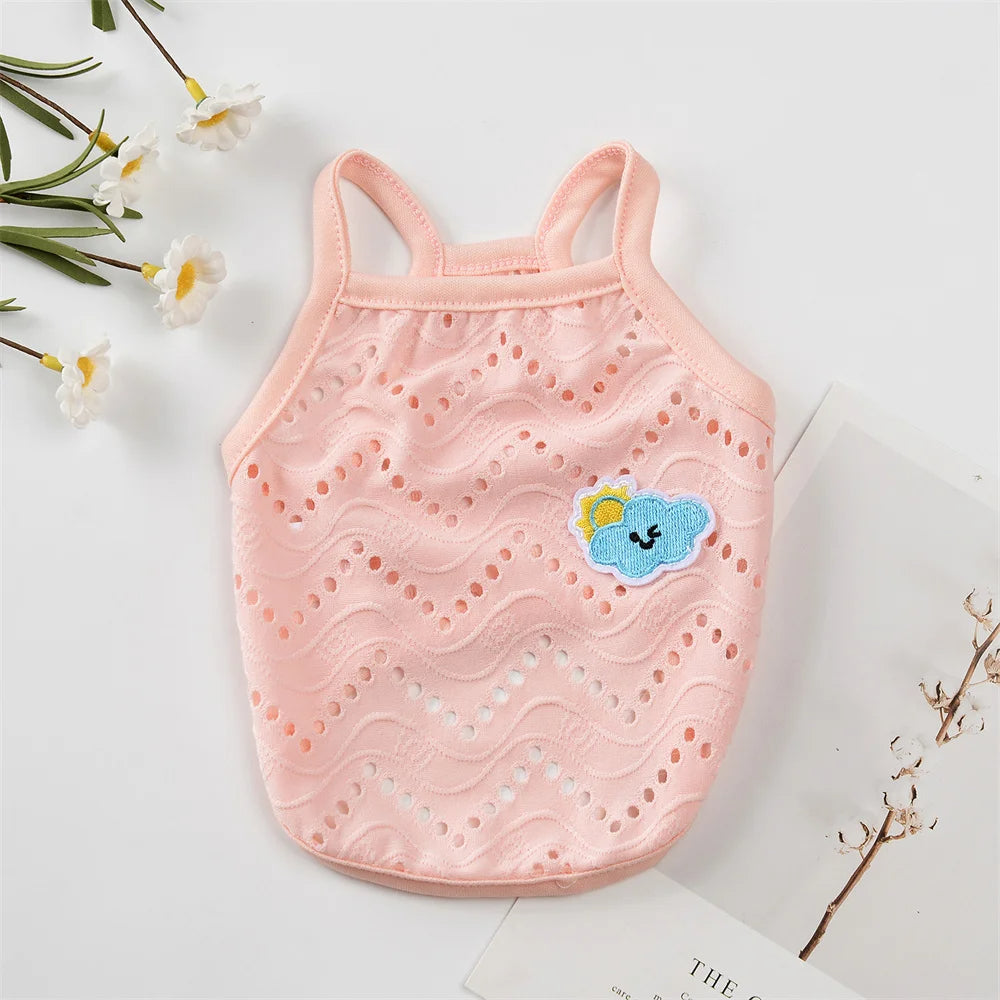 Cute Summer Mesh Pet Vest – Camisole Shirt for Small Dogs & Cats