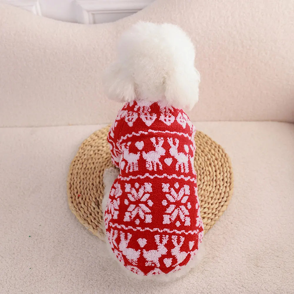 Soft Fleece Christmas Dog Clothes for Small Dogs Cats Puppy Costume