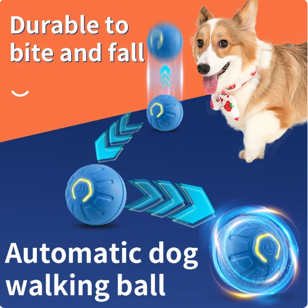 USB Electronic Smart Dog Toy Ball Interactive Pet Automatic Moving Ball Gift