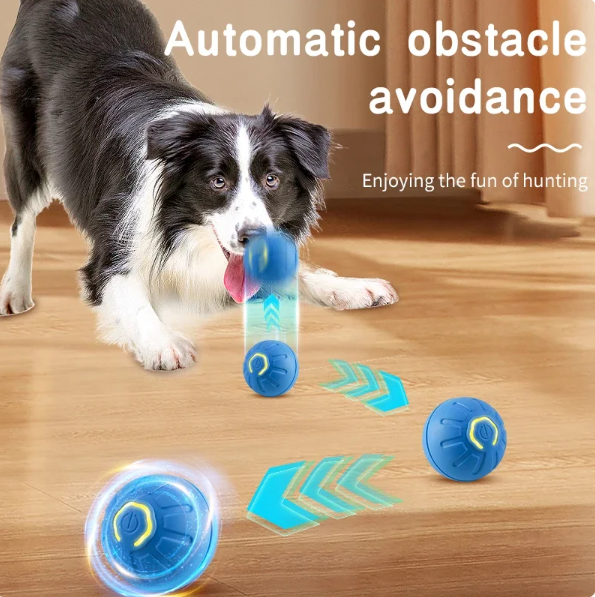 USB Electronic Smart Dog Toy Ball Interactive Pet Automatic Moving Ball Gift