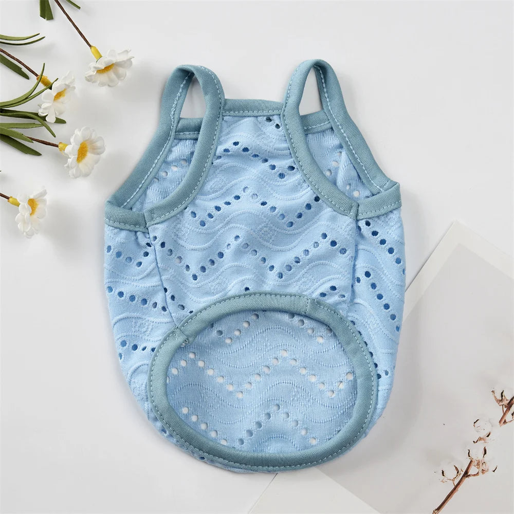 Cute Summer Mesh Pet Vest – Camisole Shirt for Small Dogs & Cats